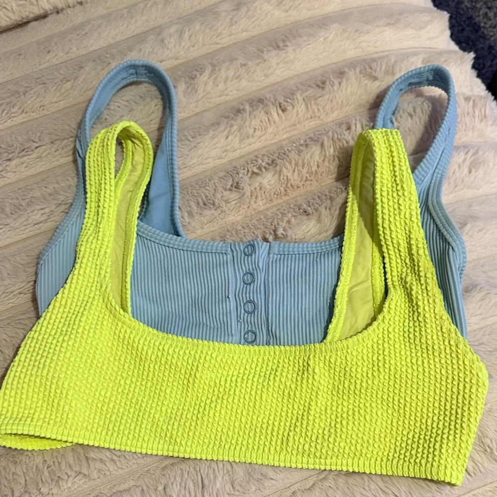 ROXY and RVCA bikini tops